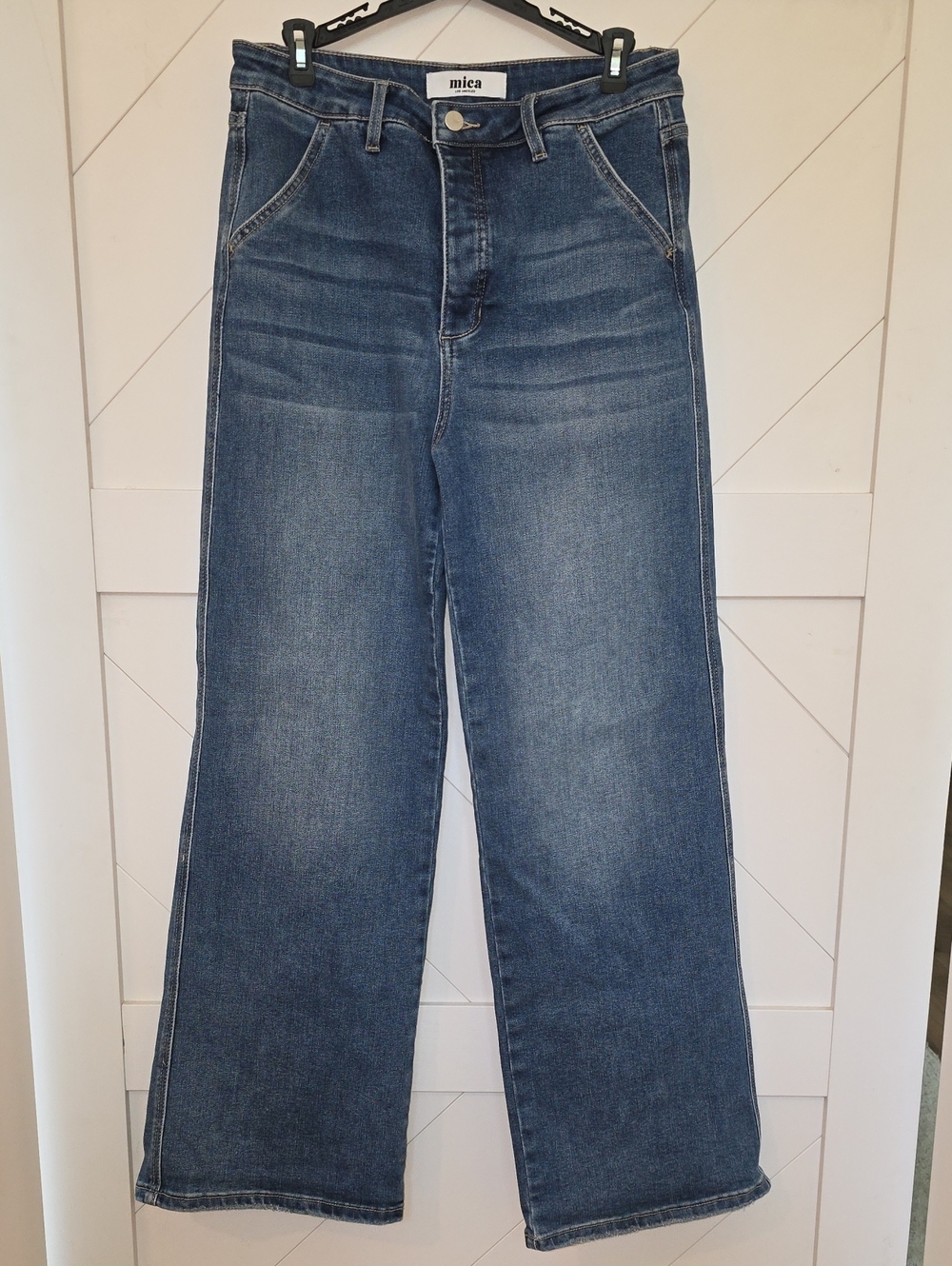 Mica High-Waist Wide Leg Jeans - Medium Blue